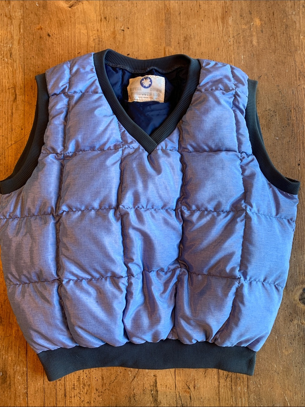 Royal Down Products Vintage Men's Quilted Puffer Vest - Blue